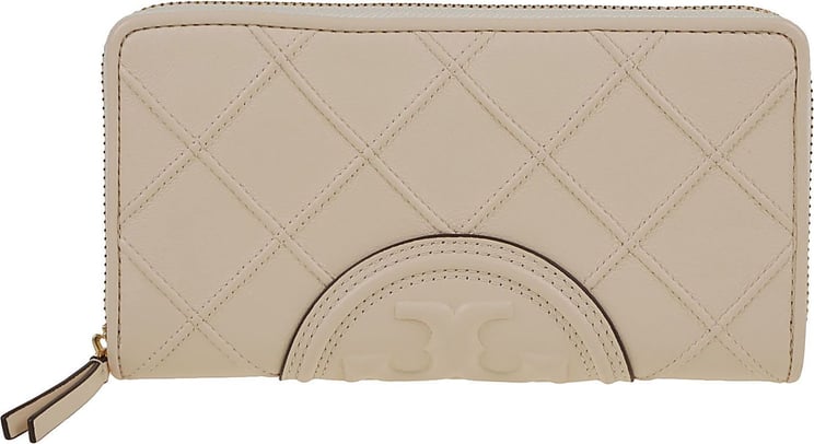 Tory Burch fleming soft zip continental wallet Wit