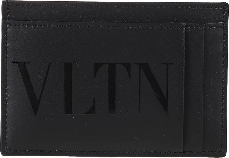 Valentino small credit card holder vltn Zwart