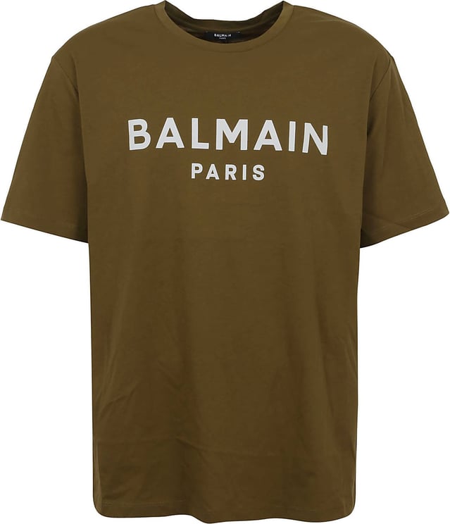 Balmain printed t-shirt straight fit Groen