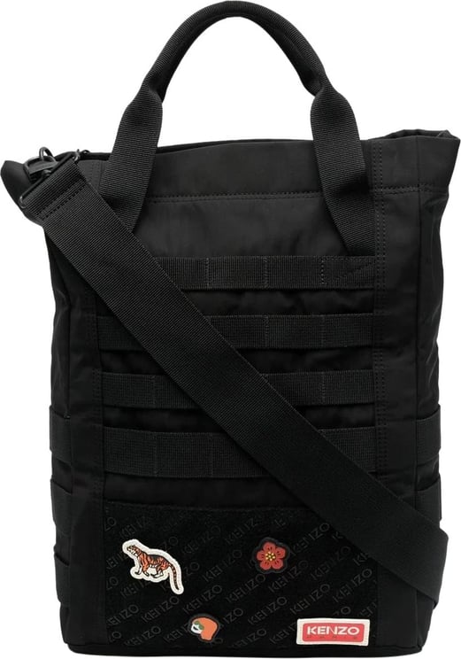 Kenzo sac porte epaule a design matelasse Zwart