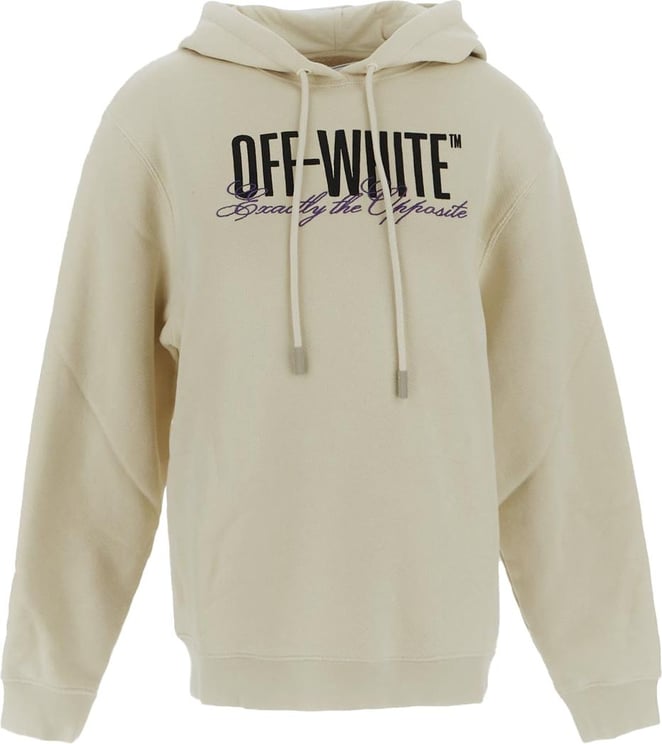 OFF-WHITE Big Logo Hoodie Beige