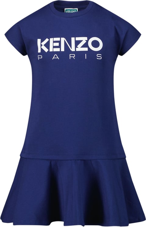 Kenzo Kenzo kids K12306 kinderjurk navy Blauw