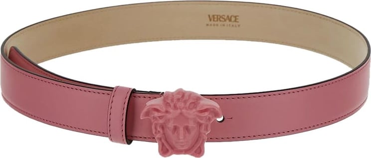 Versace La Medusa Leather Belt Roze