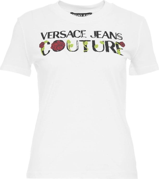 Versace T-shirt With Logo White Wit