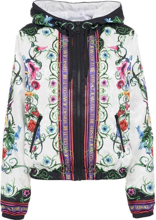 Versace Casual Jacket Panel Garden White Wit