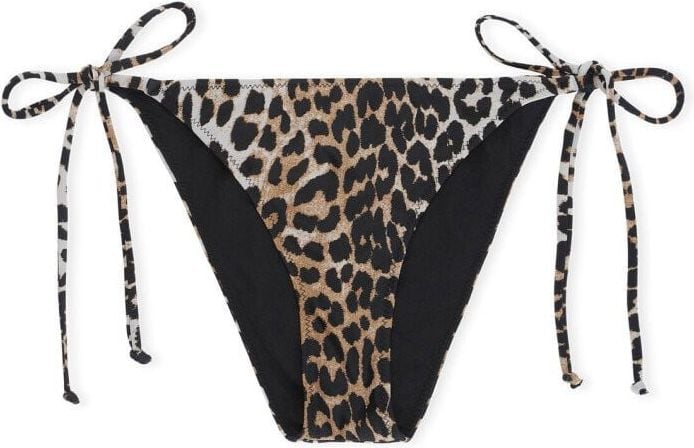 Ganni Leopard-print Bikini Bottom Brown Bruin