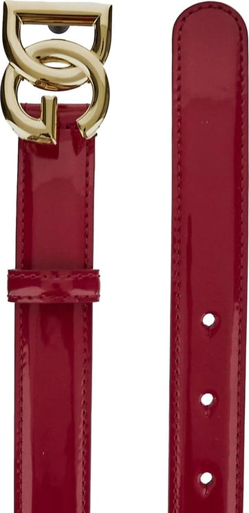 Dolce & Gabbana DG Patent Belt Roze