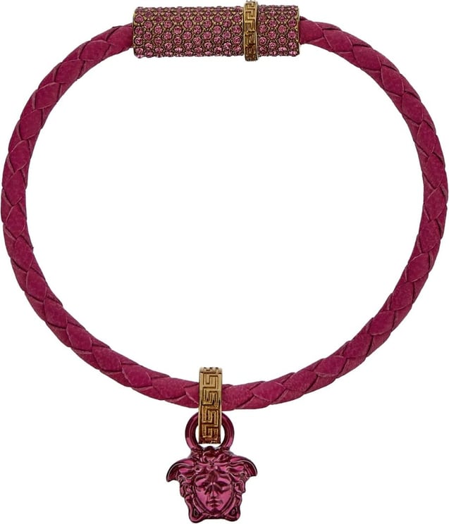Versace Medusa Braided Bracelet Roze