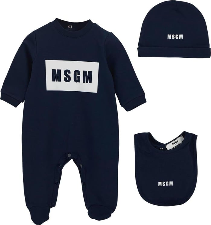 MSGM Newborn Blue Stretch Sweatshirt Blauw