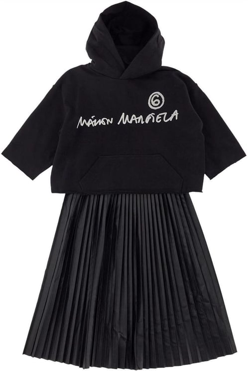 MM6 Maison Margiela Hooded Dress Zwart