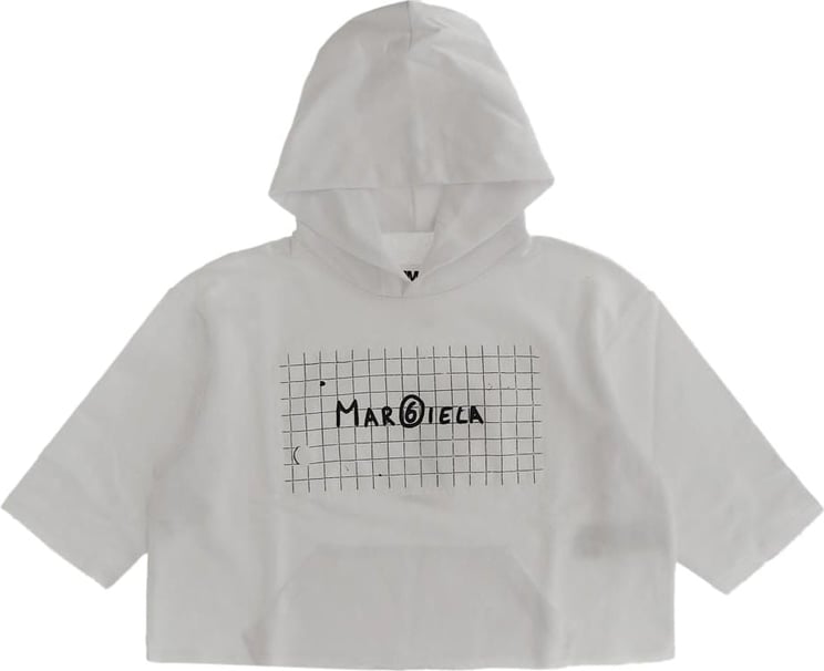 MM6 Maison Margiela Short Sleeves Hoodie Wit
