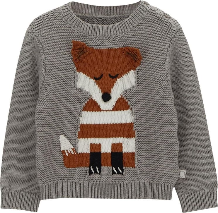 Stella McCartney Knitted Fox Sweater Zwart