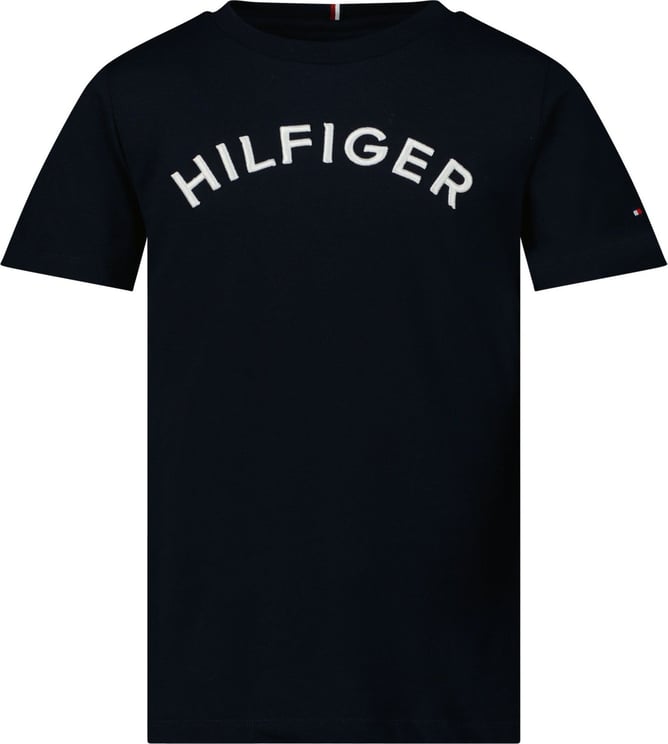 Tommy Hilfiger Tommy Hilfiger KS0KS00401 kinder t-shirt navy Blauw
