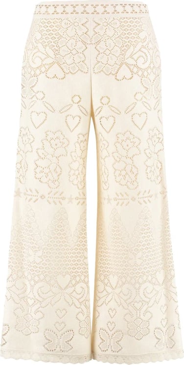 Valentino Valentino Cotton Embroidered Pants Wit
