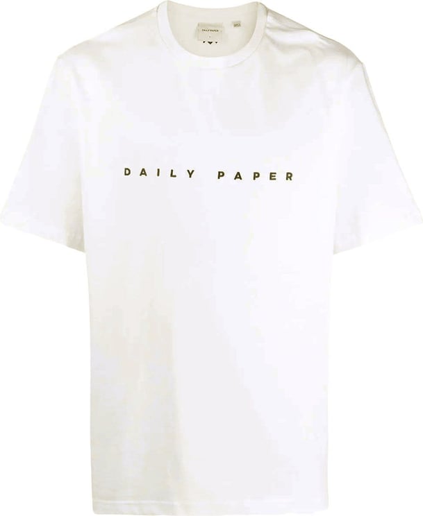 Daily Paper t shirt a logo brode 5 Wit
