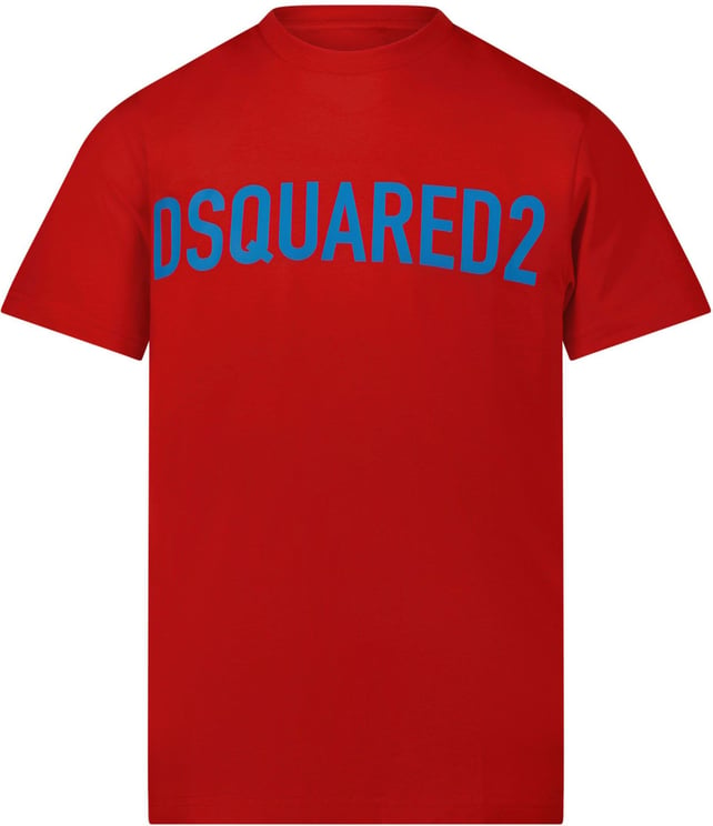 Dsquared2 Dsquared2 DQ1832 D0A4C kinder t-shirt rood Rood