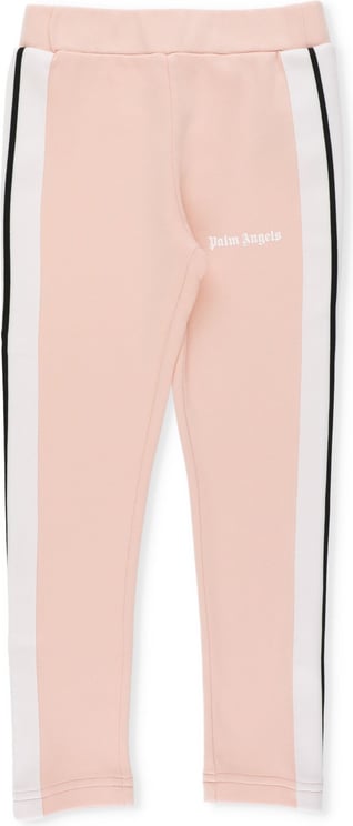 Palm Angels Trousers Pink White Roze