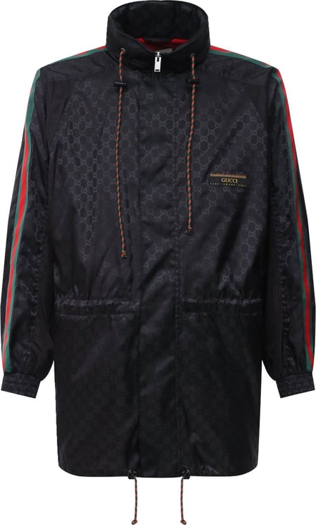 Gucci Gucci Windbreaker Logo Jacket Zwart