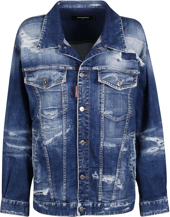 Dsquared2 Over Jean Jacket Blue Blauw