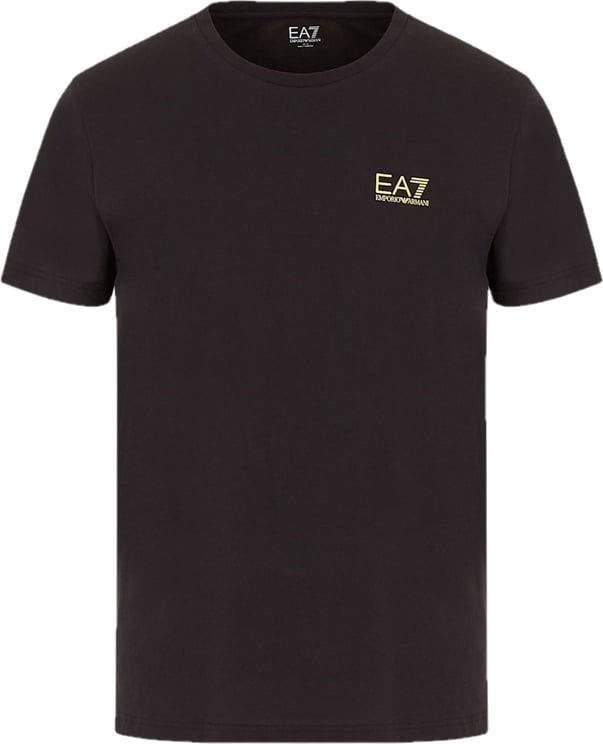 Emporio Armani EA7 Basic Logo T-Shirt Senior Black/Gold Zwart