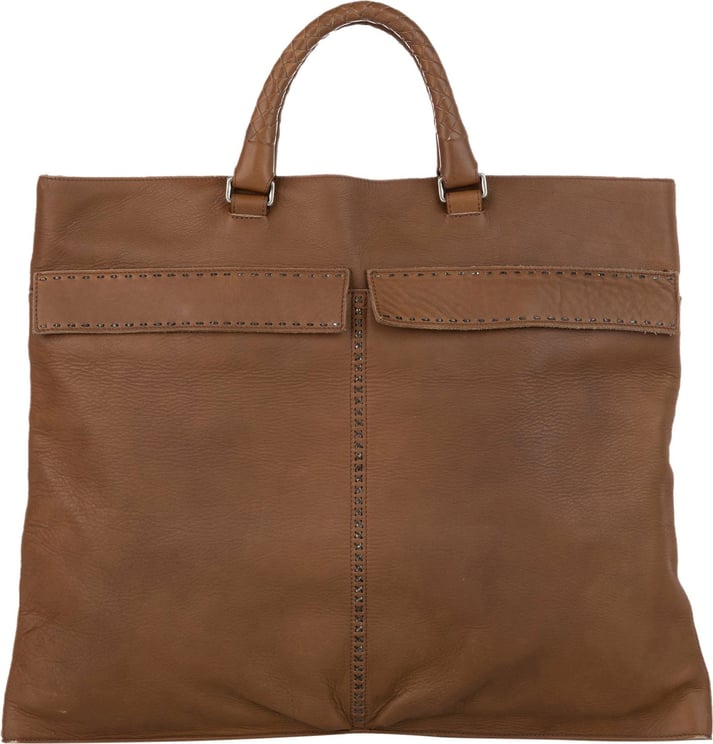 Bottega Veneta Leather Tote Bag Bruin