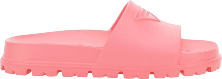 Prada Prada Logo Rubber Flats Roze