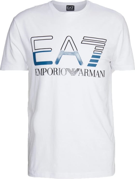Emporio Armani EA7 Big Logo T-Shirt Senior White Wit