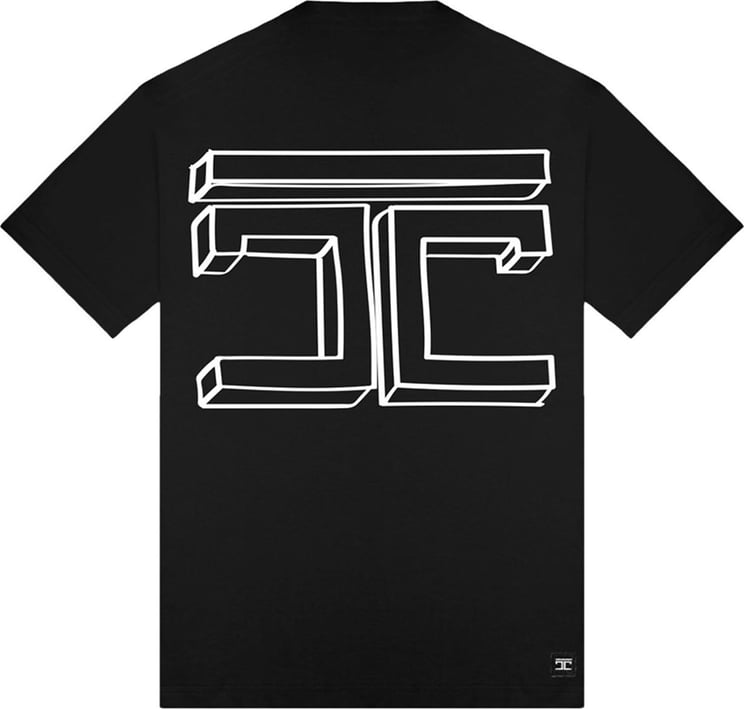 JORCUSTOM Outline Loose Fit T-Shirt Black Zwart