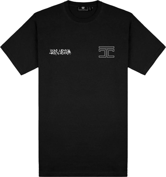JORCUSTOM Price Slim Fit T-Shirt Black Zwart