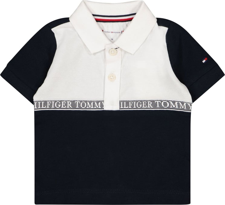 Tommy Hilfiger Tommy Hilfiger KN0KN01611 baby polo navy Blauw