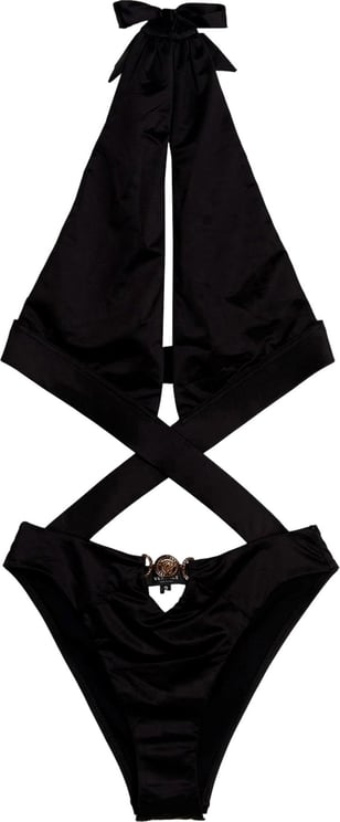 Versace Medusa tie-fastening one-piece Zwart
