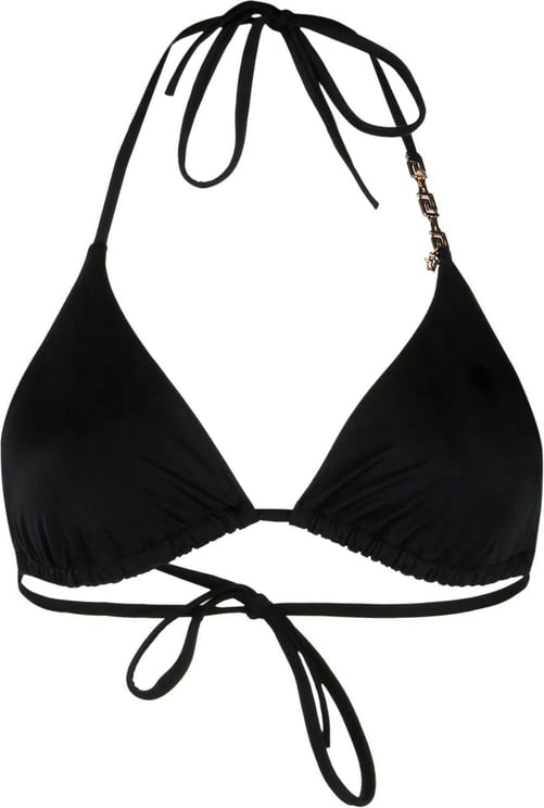 Versace Greek Key-embellished bikini top Zwart