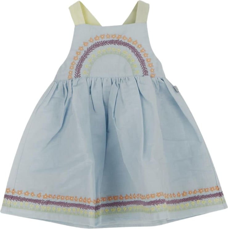 Stella McCartney Baby Embroidered Flowers Dress And Bloomers Set Blauw