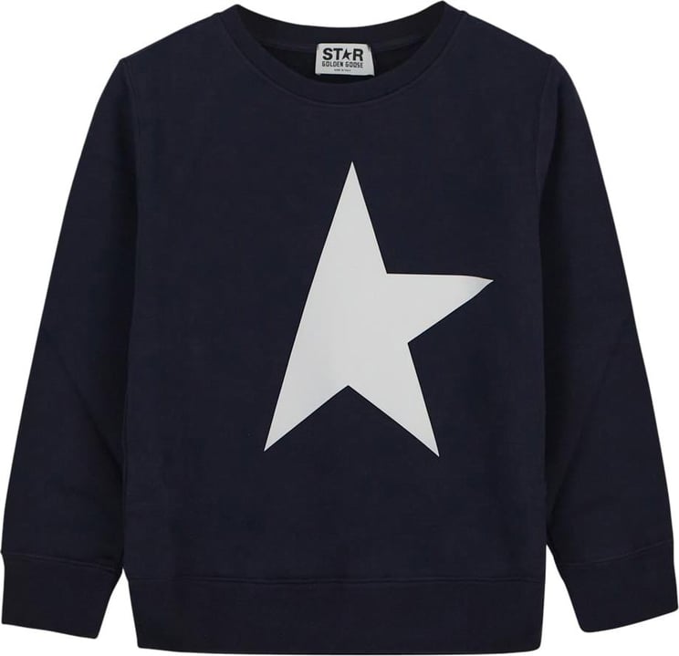 Golden Goose Star Logo Crew Neck Sweatshirt Blauw