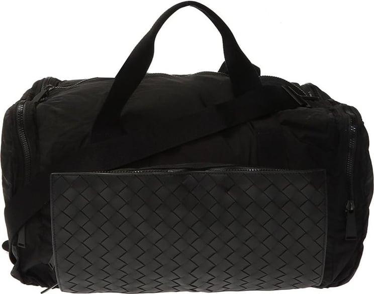 Bottega Veneta Intrecciato Detail Duffle Bag Zwart