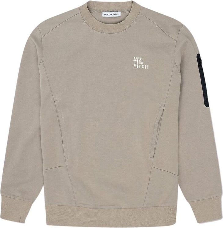 OFF THE PITCH Offset Crewneck Dames Winter Twig Beige