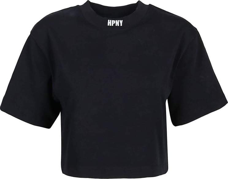 Heron Preston Hpny Embroidered Crop T-shirt Black Zwart
