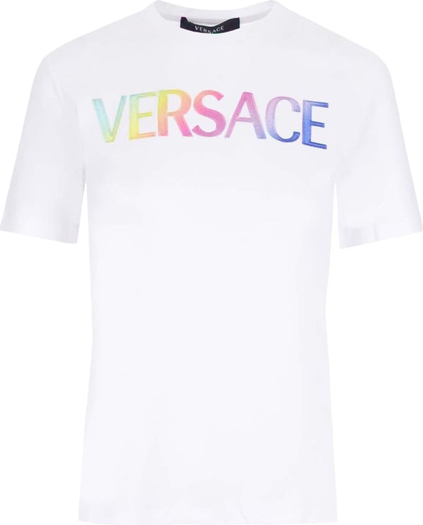 Versace Versace Cotton Logo T-Shirt Wit