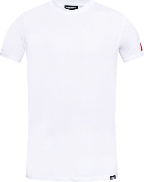 Dsquared2 Round Neck T-shirt Logo White/Red Wit