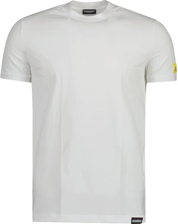 Dsquared2 Round Neck T-shirt Logo White/Yellow Wit