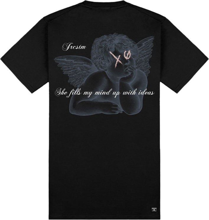 JORCUSTOM Angel Slim Fit T-Shirt Black Zwart