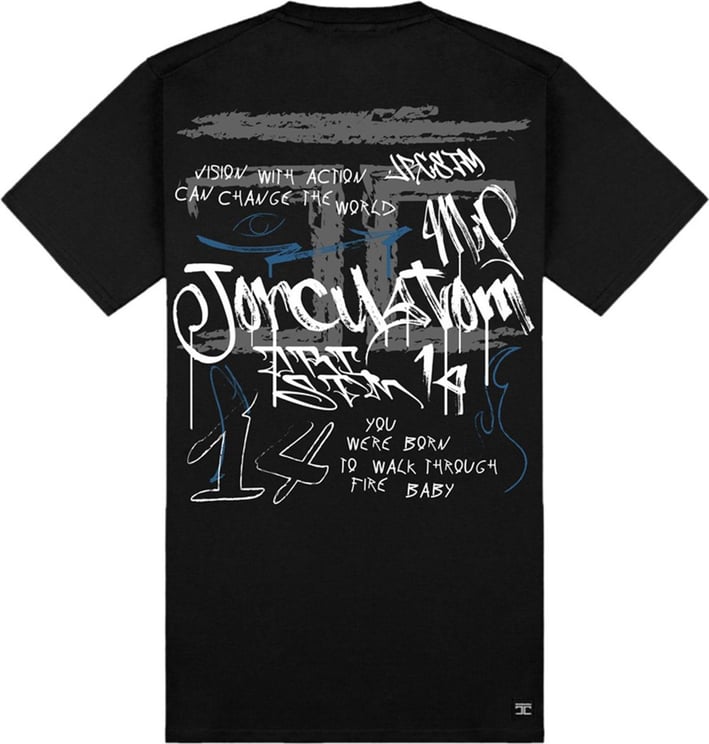 JORCUSTOM Vision Slim Fit T-Shirt Black Zwart