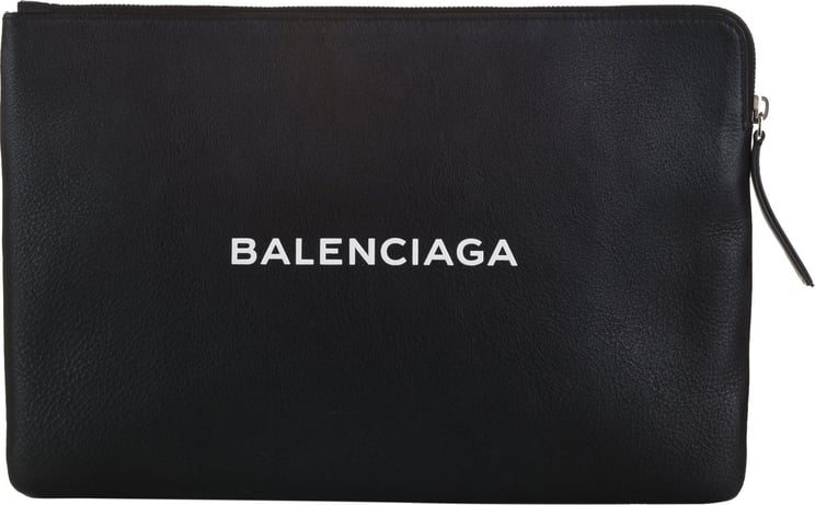 Balenciaga Everyday Logo Clutch Zwart