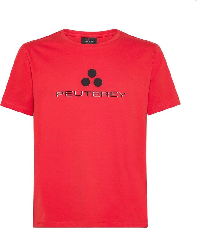 Peuterey CARPINUS O - T-shirt met logo-opdruk op de voorkant Rood