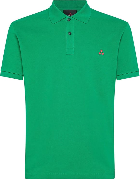 Peuterey ZENO T - Poloshirt in glanzend katoen piqué Groen