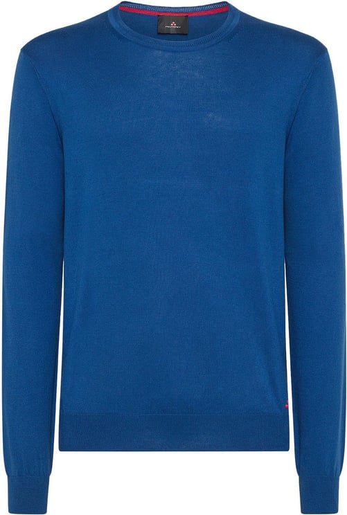 Peuterey DODOS 01 - Tricot trui met klein geborduurd logo Blauw