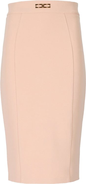 Elisabetta Franchi Pink Calf-lenght Skirt Pink Roze