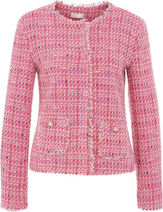 Liu Jo Bouclé Jacket Pink Roze