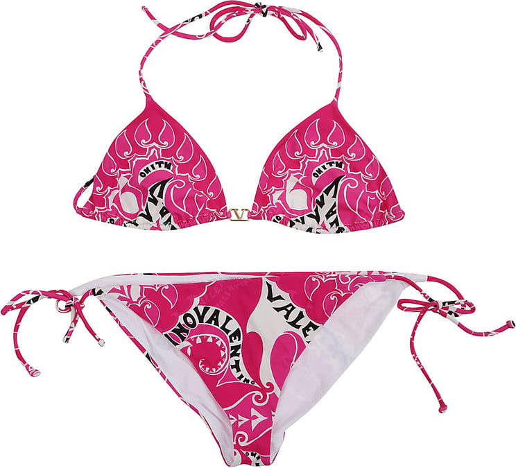 Valentino bikini lycra manifesto bandana Roze