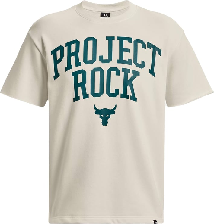 Under Armour T-shirt Man Project Rock Heavyweight Terry 1377435-130 Beige